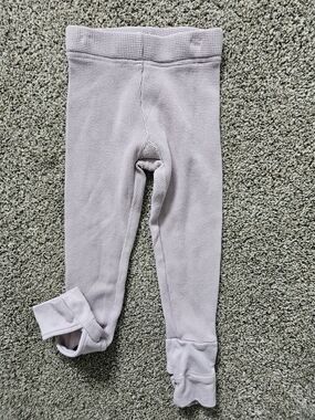Waffle-Knit Baby/Toddler Leggings in Dusty Lavender